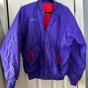 Columbia Purple/Red Reversible Bomber Jacket